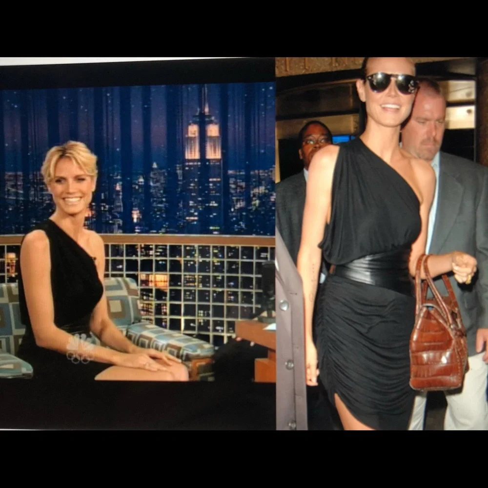 NV Nick Verreos "Heidi" Black Dress Knee Length One Shoulder jersey size 4 - Picture 2 of 10